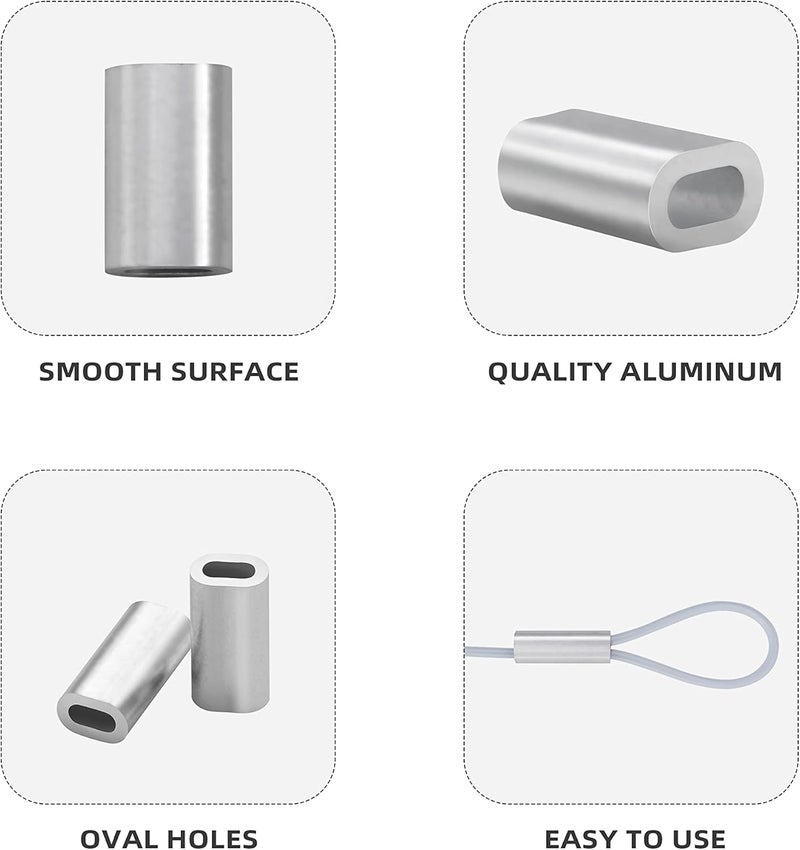 BLUEWING Single Barrel Crimp Sleeves for Fishing Line 100pcs 0.7/0.9/1.1/1.3/1.5/1.7/1.9/2.1 mm Aluminum Oval Crimping - Image 4